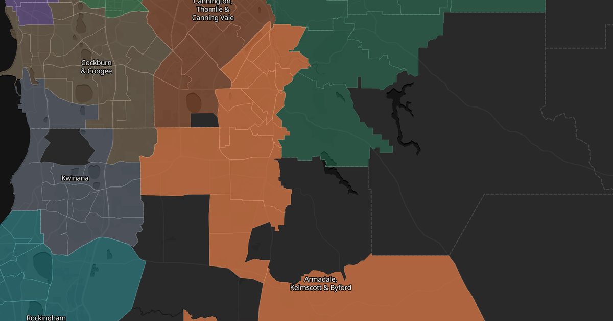 Mapa de Armadale, Kelmscott & Byford