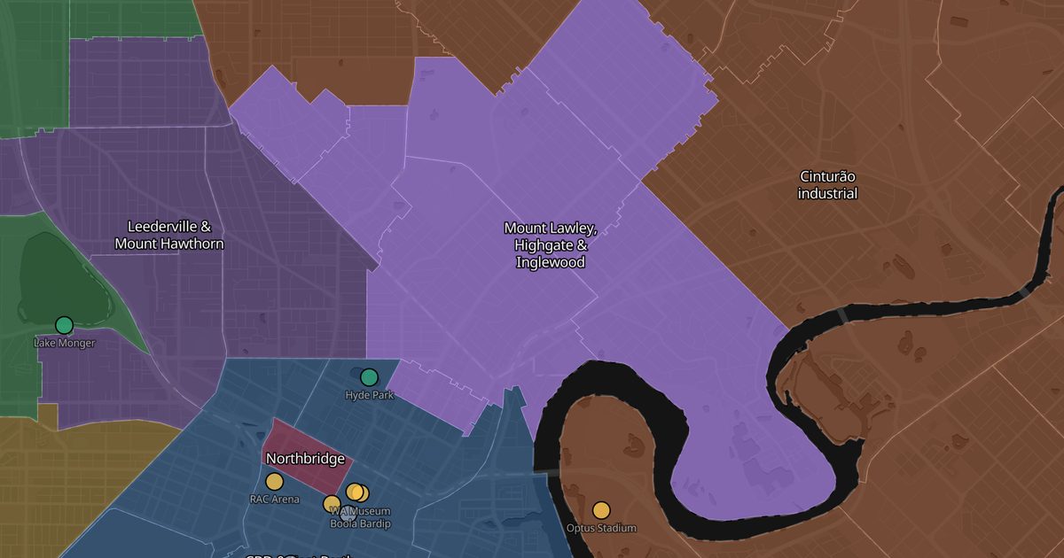 Mapa de Mount Lawley, Highgate & Inglewood