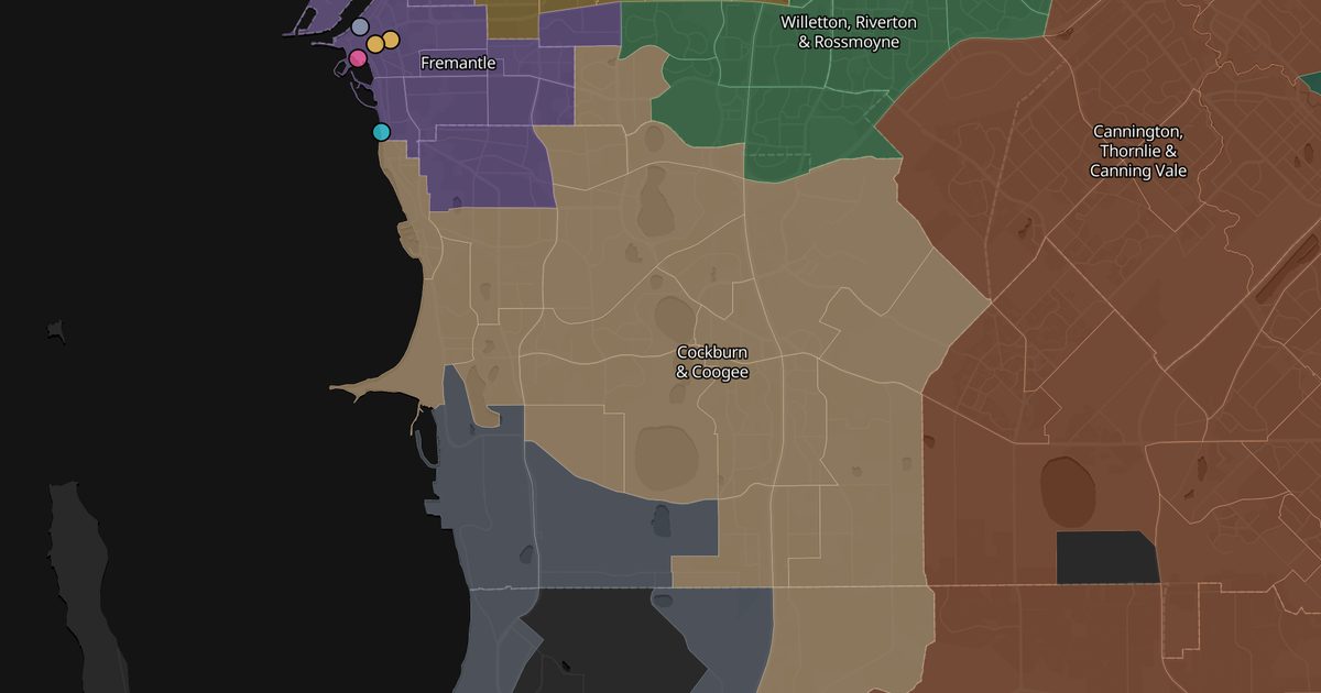 Mapa de Cockburn & Coogee