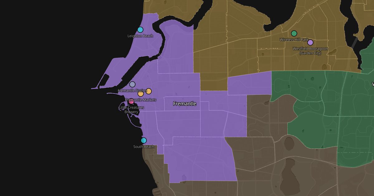 Mapa de Fremantle