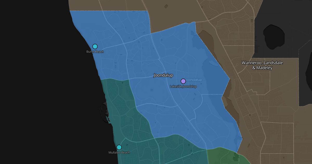 Mapa de Joondalup