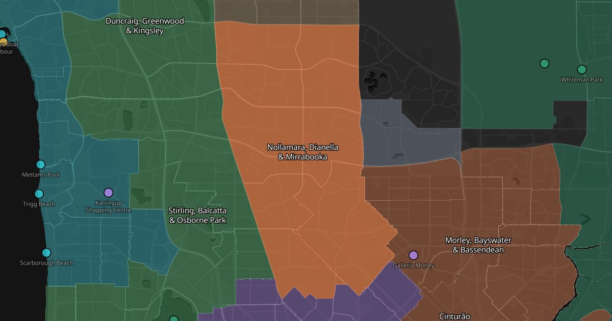 Mapa de Nollamara, Dianella & Mirrabooka