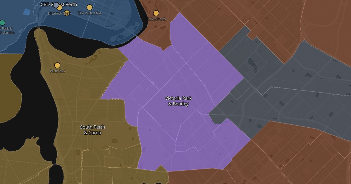 Mapa de Victoria Park & Bentley