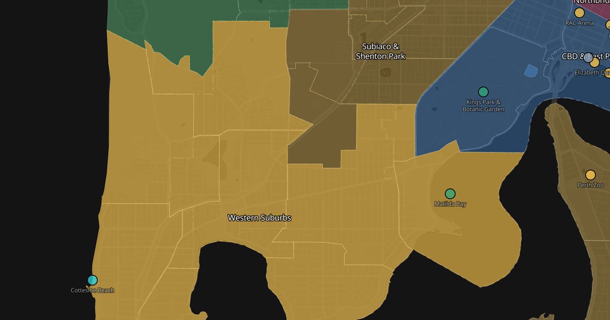 Mapa de Western Suburbs